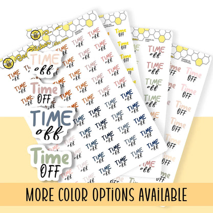 Time Off Stickers | Planner Stickers |WM005