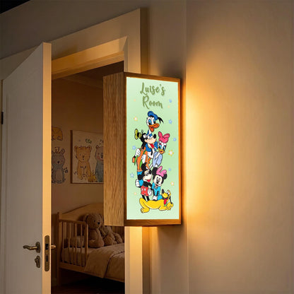 Personalised Duck Friends Room Sign Light – Custom Name Kids' Room Door Sign