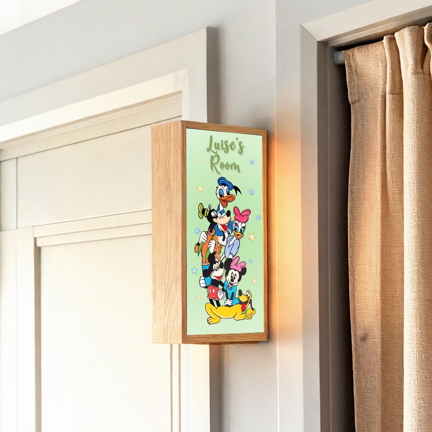 Personalised Duck Friends Room Sign Light – Custom Name Kids' Room Door Sign