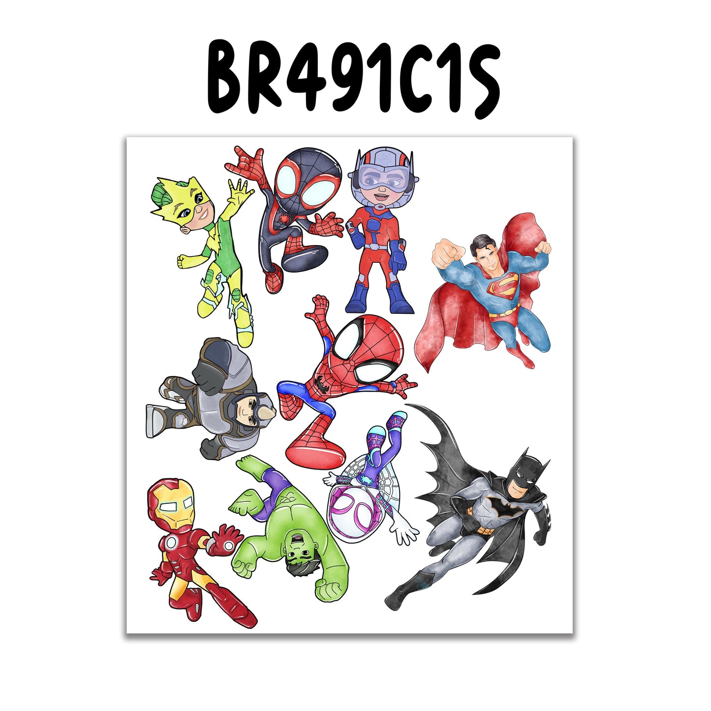 Spidey and his Amazing Friends Hulk Spiderman Thor Panther Wall Decal - Boys Room Decoration