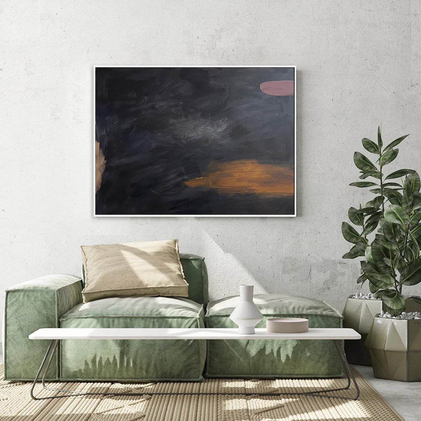 Midnight Horizon Abstract Canvas Print | Modern Wall Art