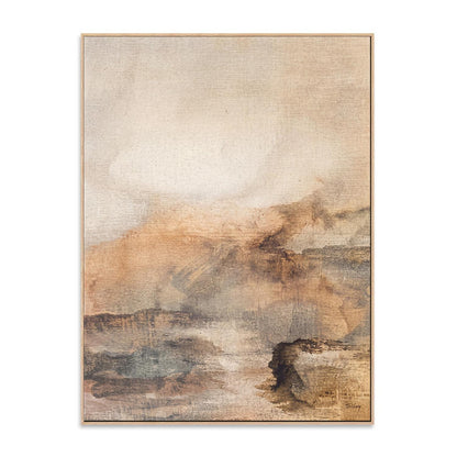 Warm Abstract Landscape Canvas Print, Earth Tone Wall Art