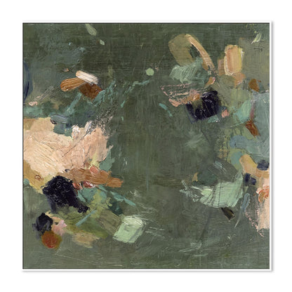 Sage Green Abstract Wall Art, Organic Modern Canvas Print