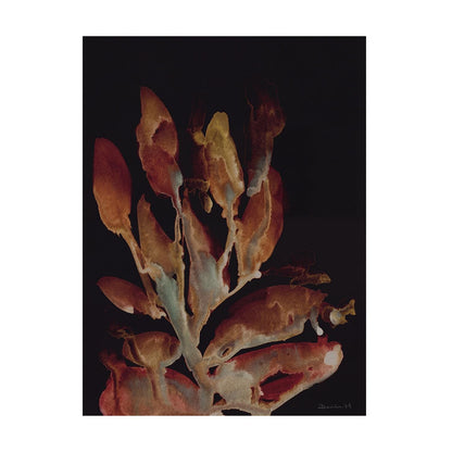 Dark Botanical Canvas Print, Moody Floral Wall Art Decor