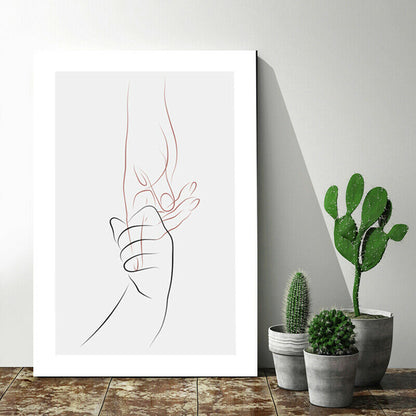 Renaissance Holding Hands Stretched Canvas Prints Abstract Wall Art Home Sweet