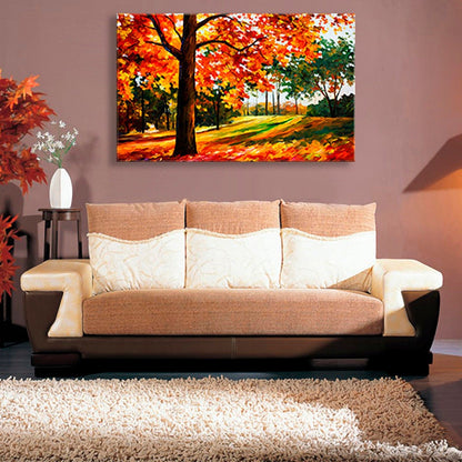 Maple Trees Stretched Canvas Abstract Art Painting Wall Home Decorative Framed