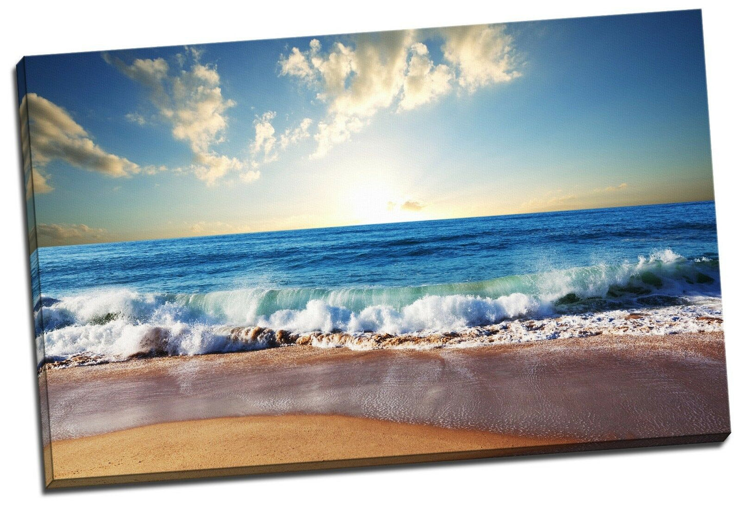 80x50x3cm Framed Canvas Prints Ocean Sea Time Lapse Photo Big Wall Art