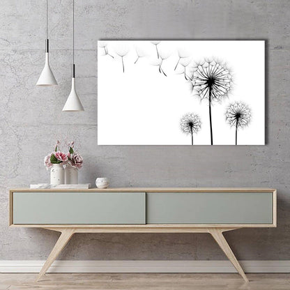 Vivid Dandelion Framed Canvas Print Stretched Wall Art Home Decor Painting