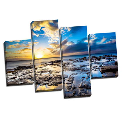 Framed canvas prints seascape print canvas Sunrise beach canvas time-lapse ocean