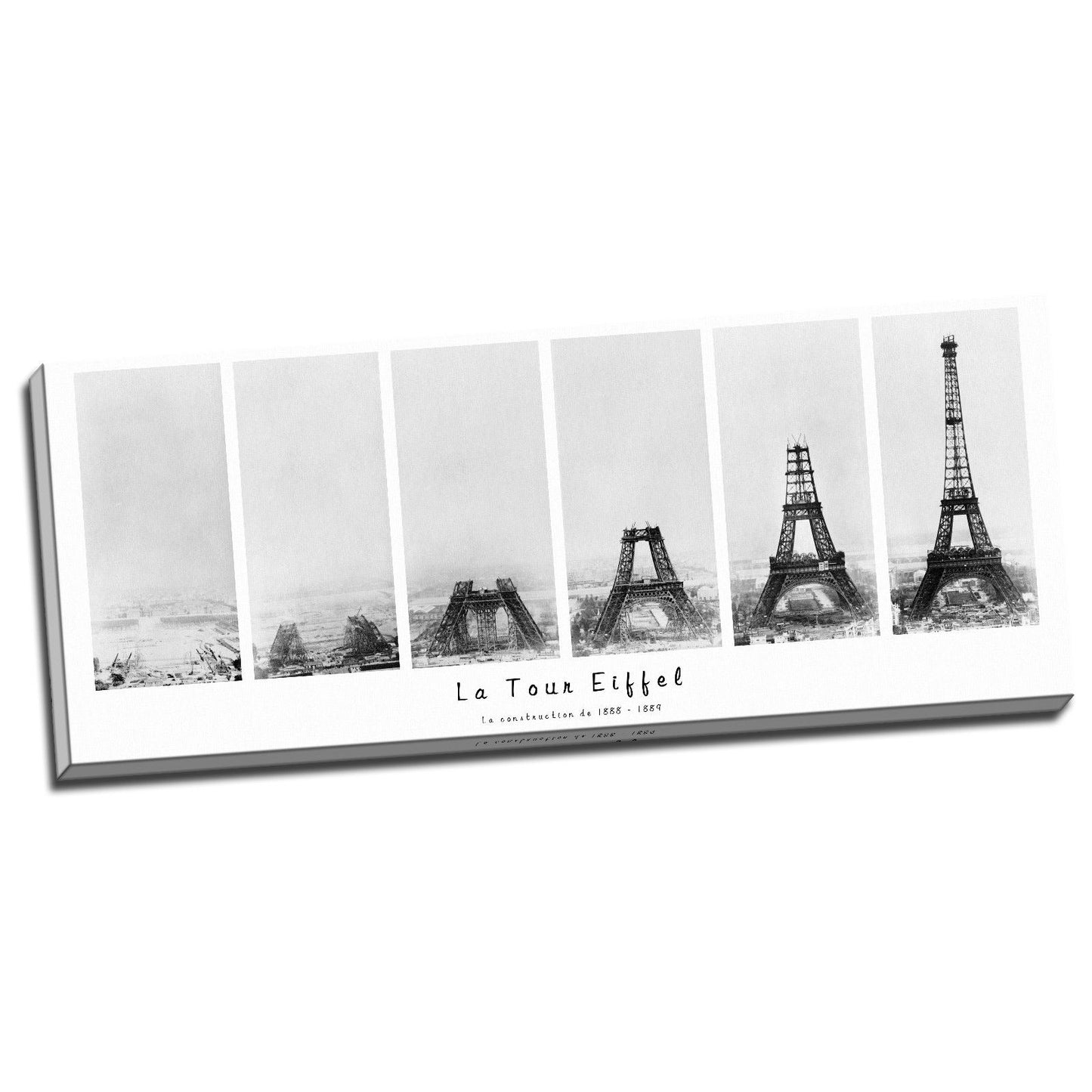Building Process Eiffel tower construction Framed Canvas Wall art picture photo