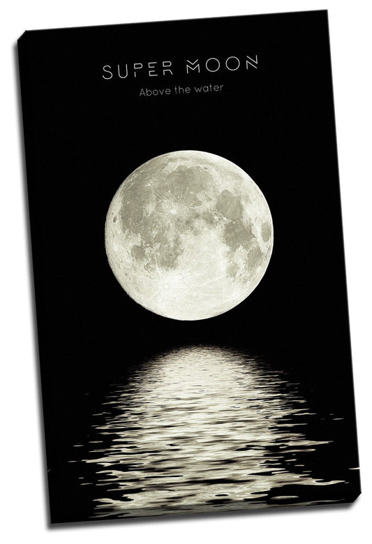 Moon Phase Framed Canvas Prints Moon Eclipse Modern Wall Art Home Decor Print