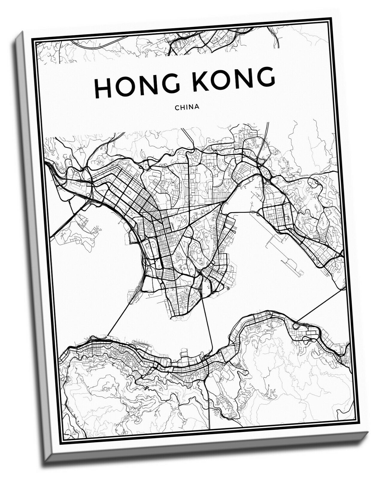 Famous City Line drawing Stretched Canvas Prints Wall Art Home Office Decor