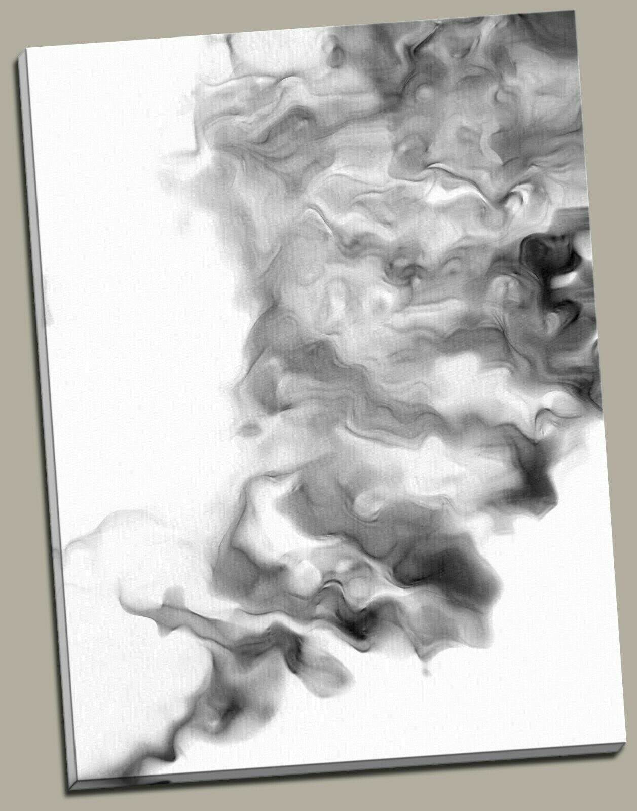 Black & White Smoke Framed Canvas Prints Modern Wall Art Home Decor Print