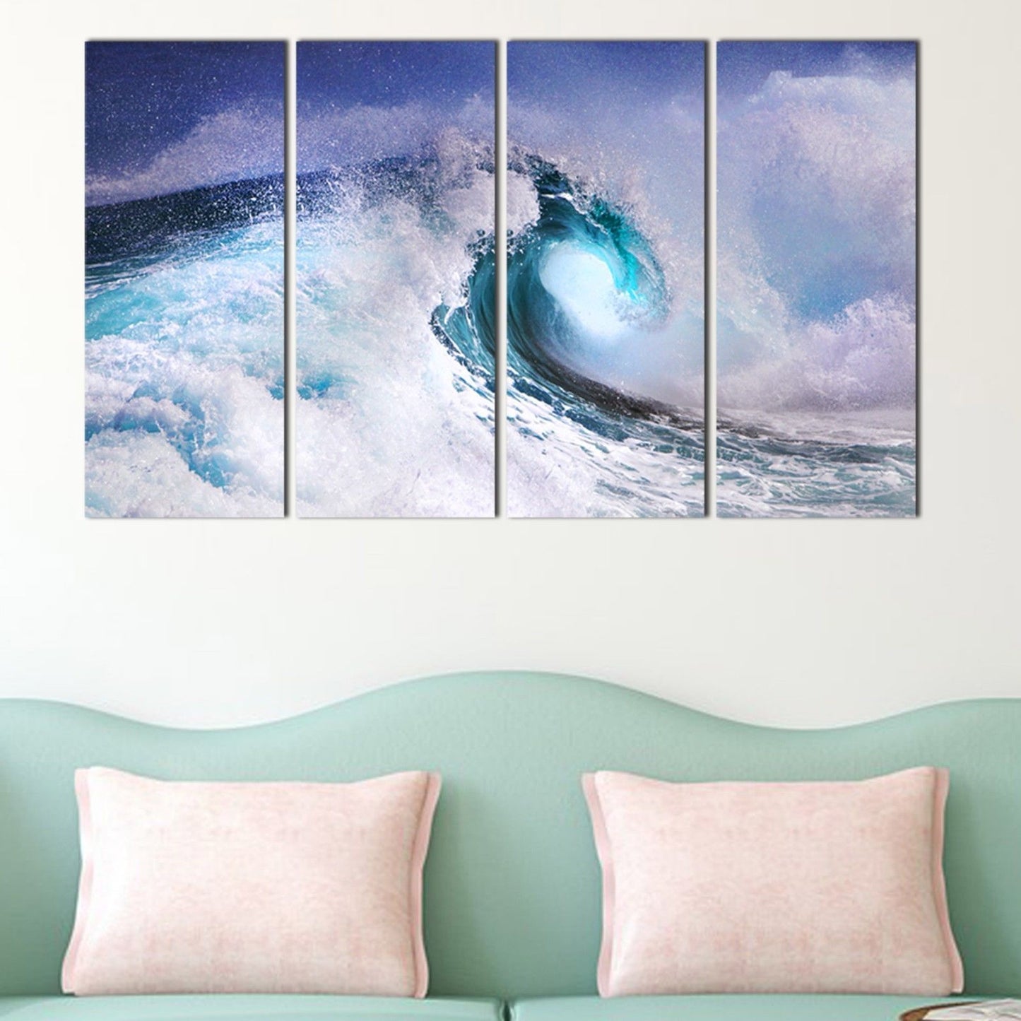 Framed canvas prints sea wave Split canvas ocean spray view large print