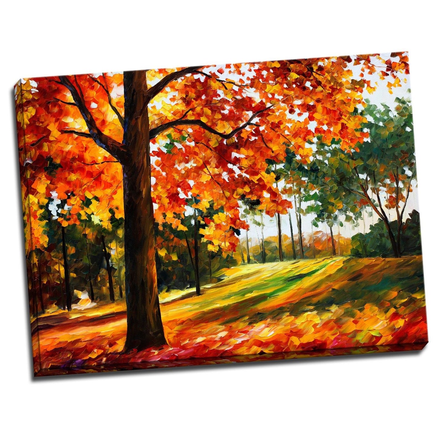 Maple Trees Stretched Canvas Abstract Art Painting Wall Home Decorative Framed