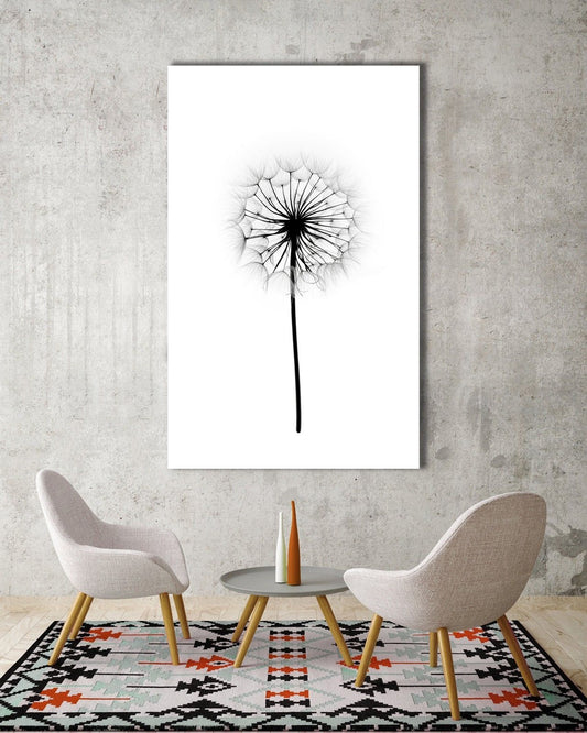 Vivid Dandelion Framed Canvas Print Stretched Wall Art Home Decor Painting