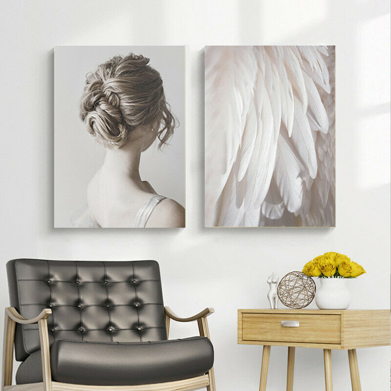 You are my Angel Feather Wing Framed Canvas Prints Modern Wall Art Home Decor