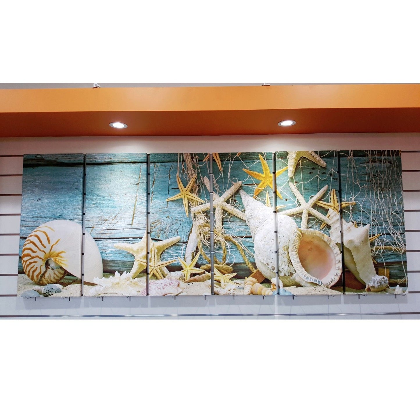 Framed canvas prints seascape print shell beach sand starfish modern wall art