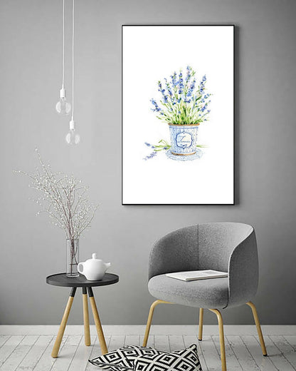 Lavender Flower Watercolour Framed Canvas Prints Modern Wall Art Home Decor