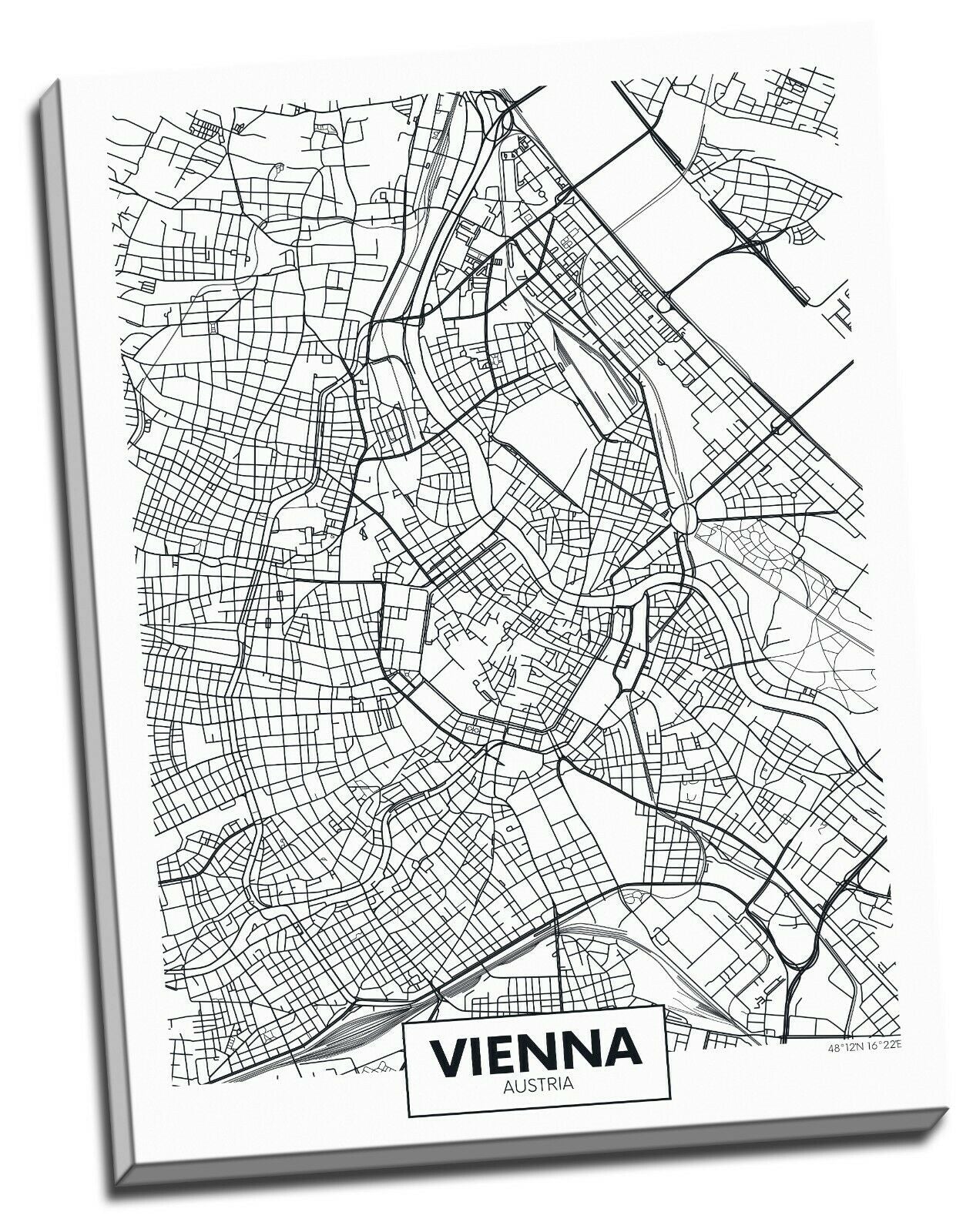 Famous City Line drawing Stretched Canvas Prints Wall Art Home Office Decor