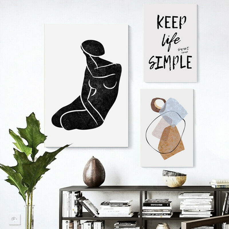 Venus Keep life simple Stretched Canvas Prints Abstract Wall Art Home Sweet Home
