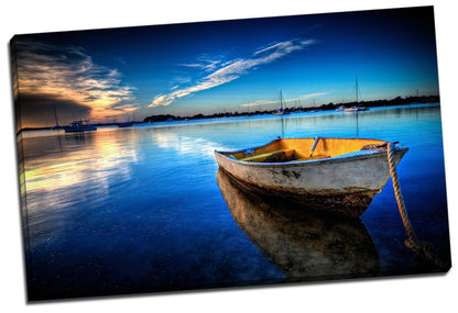 80x50x3cm Framed Canvas Prints Ocean Sea Time Lapse Photo Big Wall Art