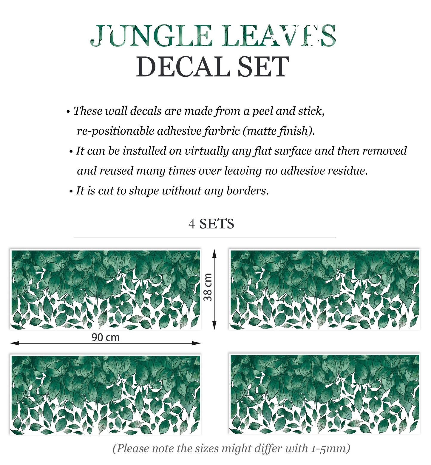 Greenery Jungle Leaves Wall Decal - BR040