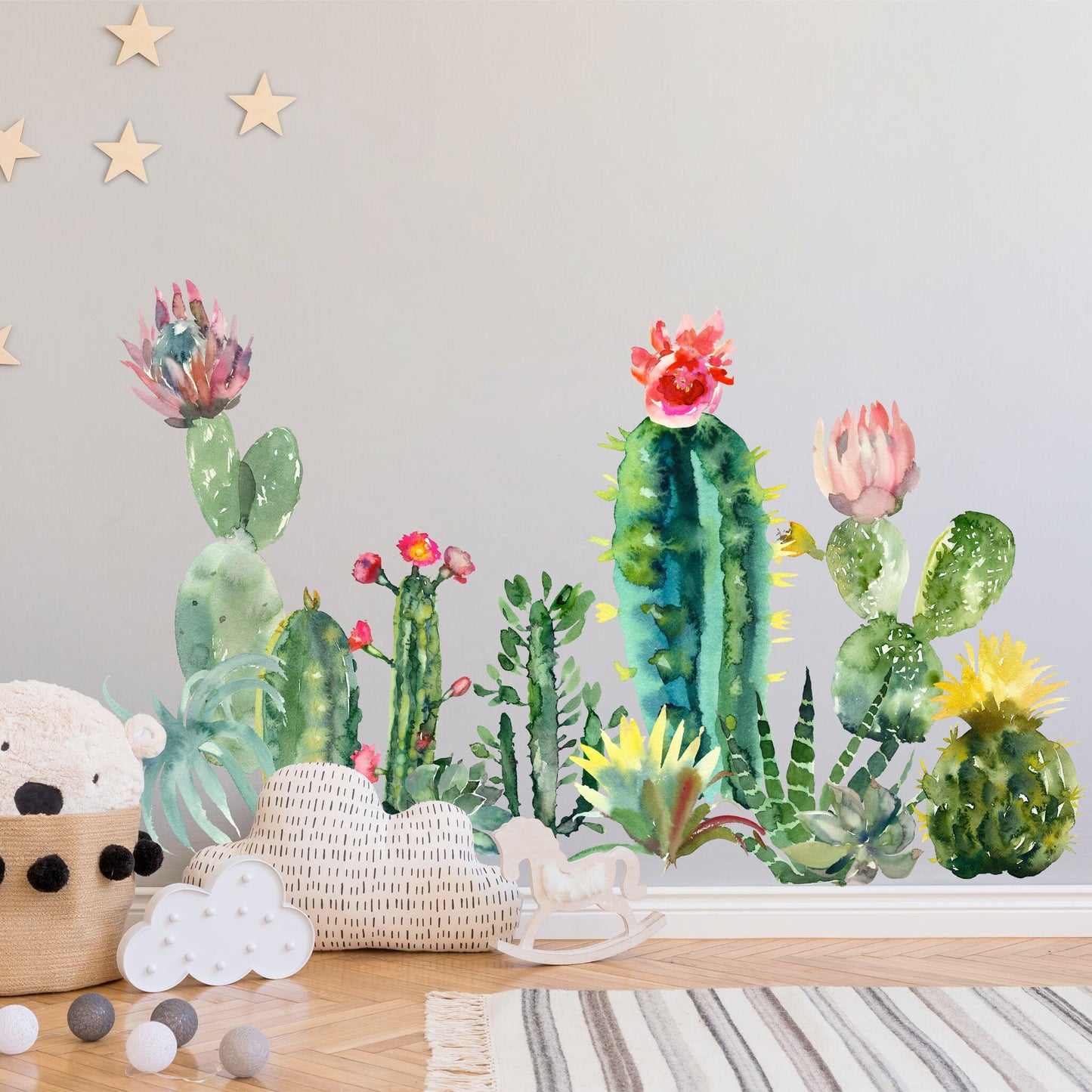 Blooming Cactus Wall Decal Collection - BR054