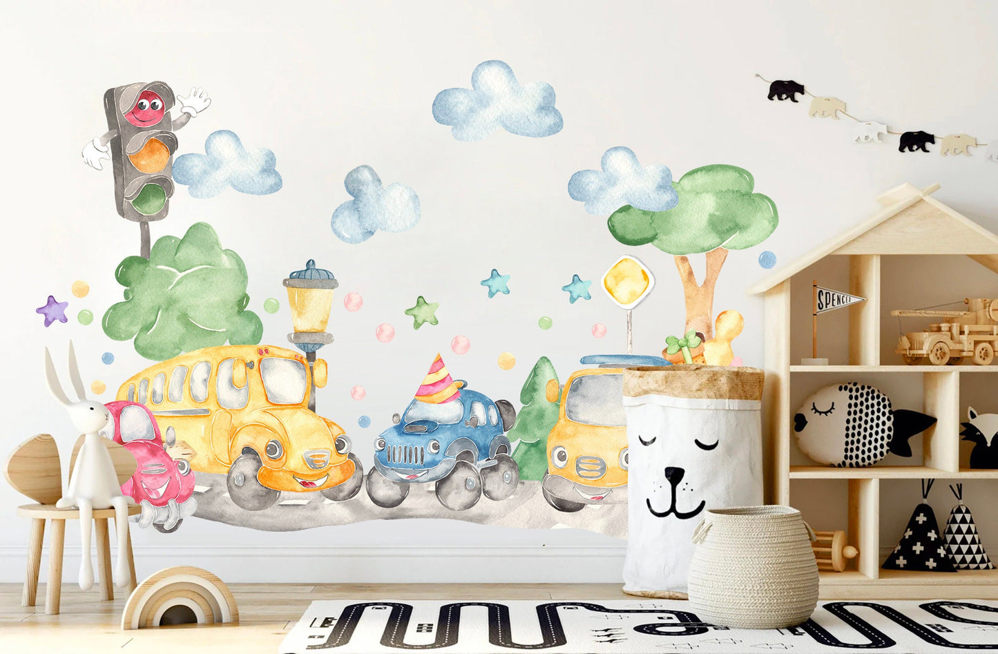 Party in the Woods Car Cartoon Removable Wall Decal - BR154