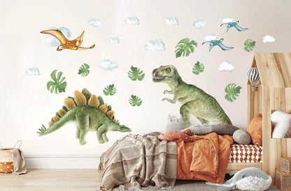 DINO Jurassic World Prehistory Dinosaurs Adventures Wall Decal - Boy's room Gift - BR165