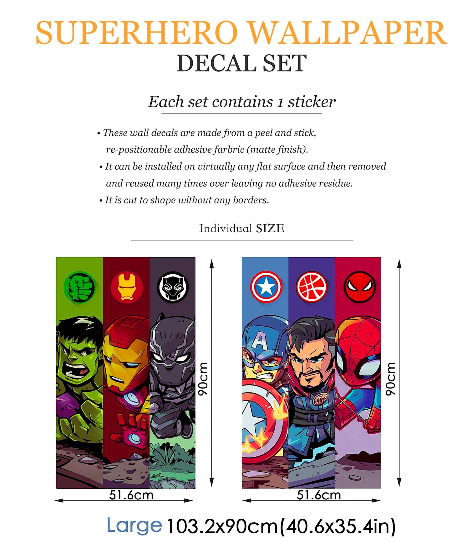 Cartoon Superheroes Banner - Iconic Logos and Portraits - BR423
