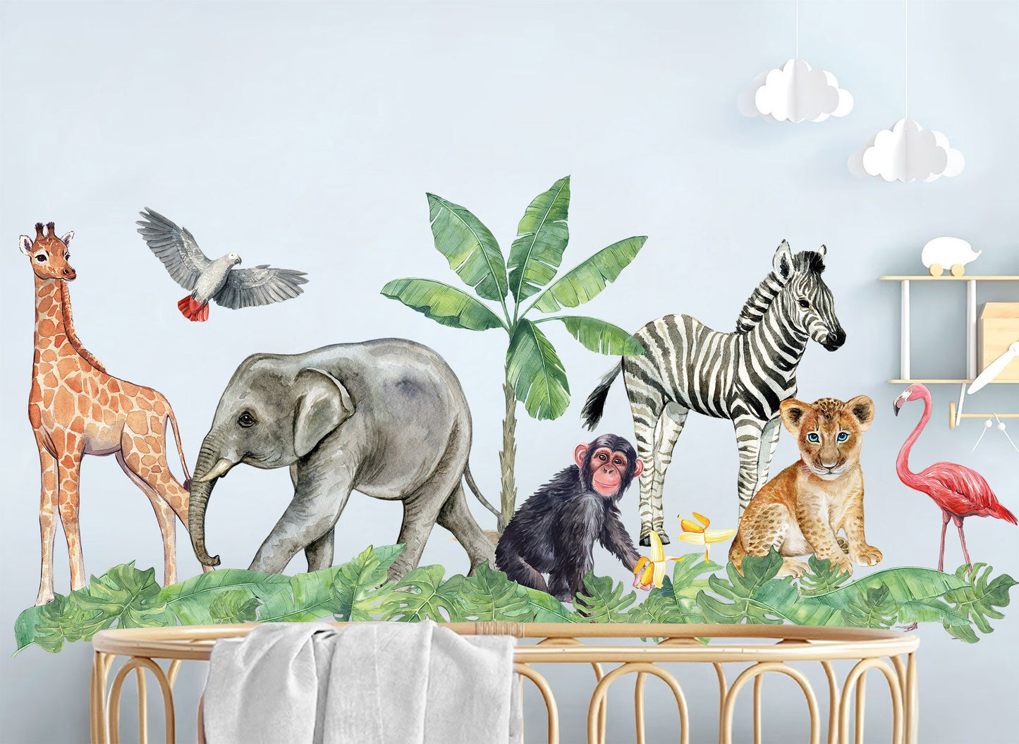 Wildlife Wonders: Vibrant Animal Wall Decals - Embrace the Serengeti at Home! - BR044