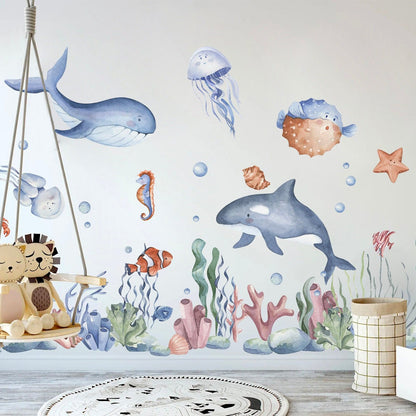 Undersea Adventure - Marine Babies Wall Decal - Removable Peel and Stick - BR135